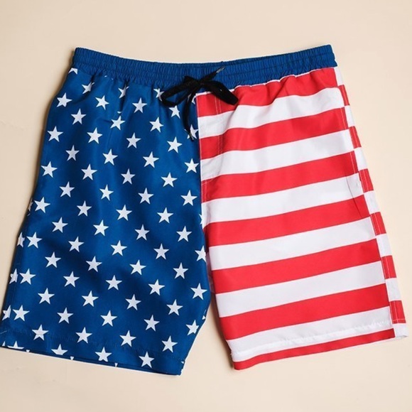 Brooklyn Cloth Swim Brooklyn Cloth Boys American Flag Swim Trunks